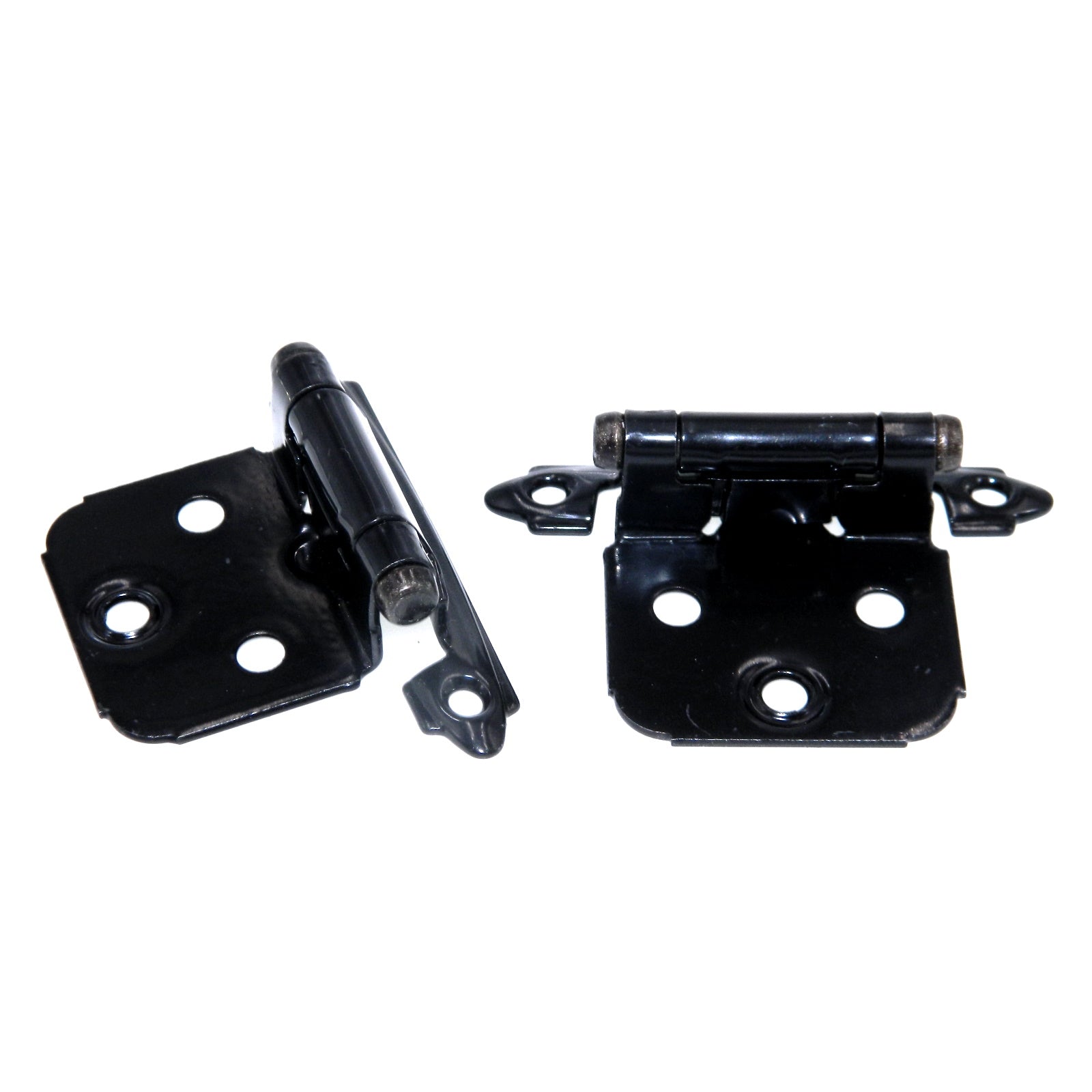 Pair of Amerock Black Self-Closing Variable Overlay Cabinet Hinges BP7139-BK