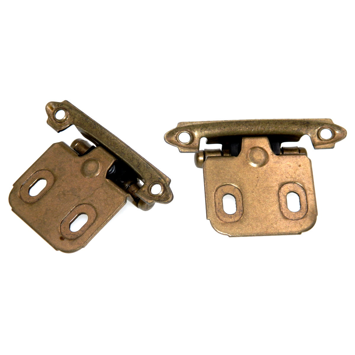 Pair of Amerock Burnished Brass Self-Closing Adjustable Cabinet Hinges BP7149-BB