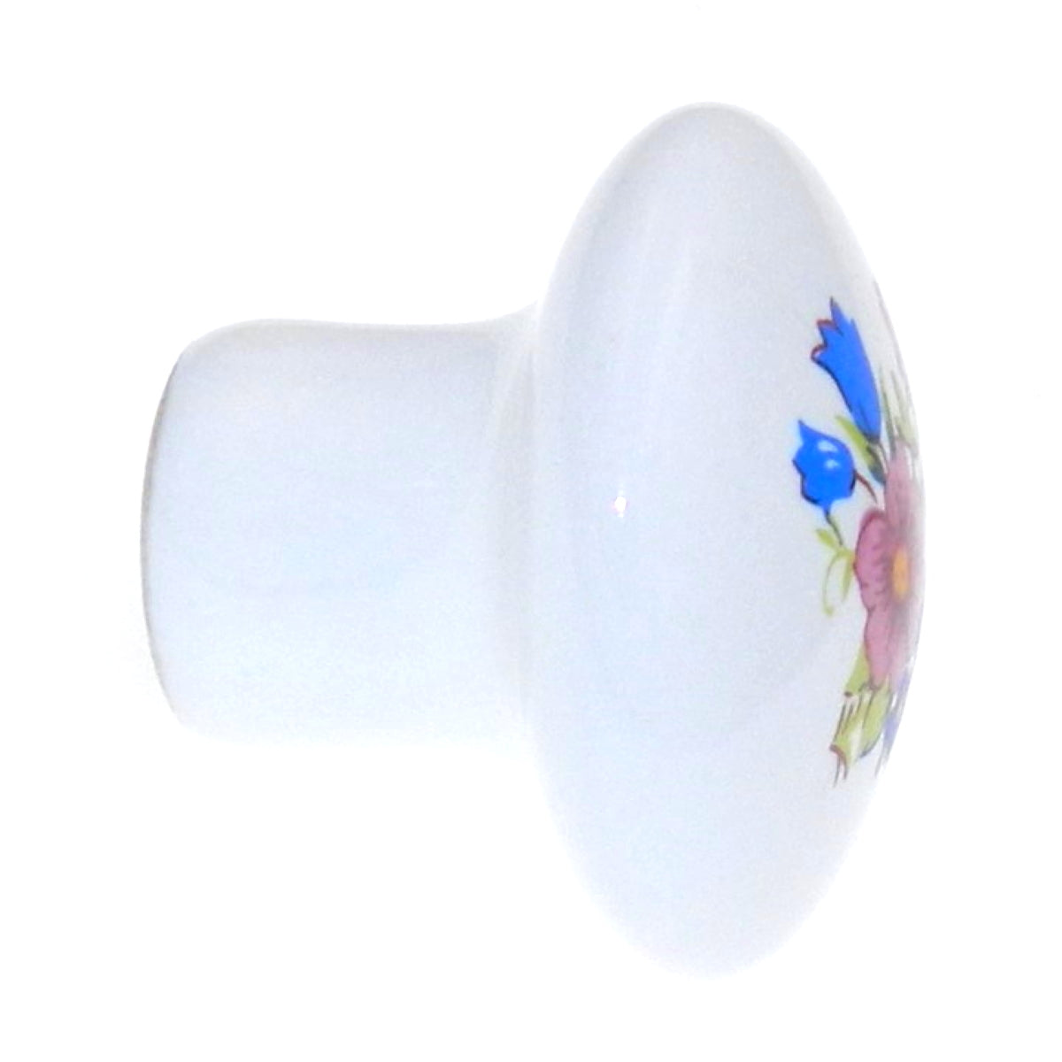 Amerock BP72002-F30 White 1 3/8" Red Floral Mushroom Cabinet Knob Pulls Ceramics