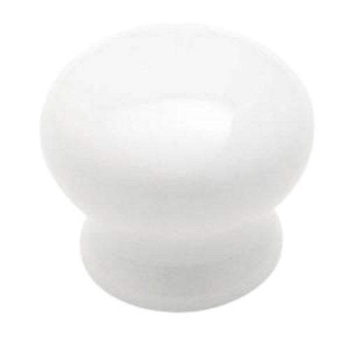 Juego de 2 tiradores de perillas para gabinete Amerock de porcelana blanca de 1" BP724-30