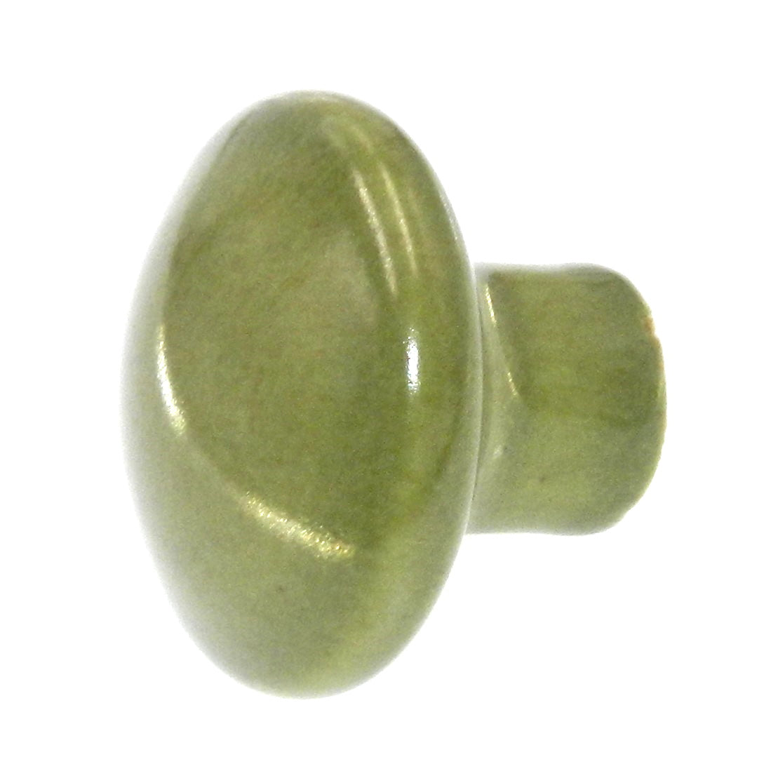 Vintage Amerock Porcelain Avacado Green 1 1/4" Round Cabinet Knob BP725A-AV