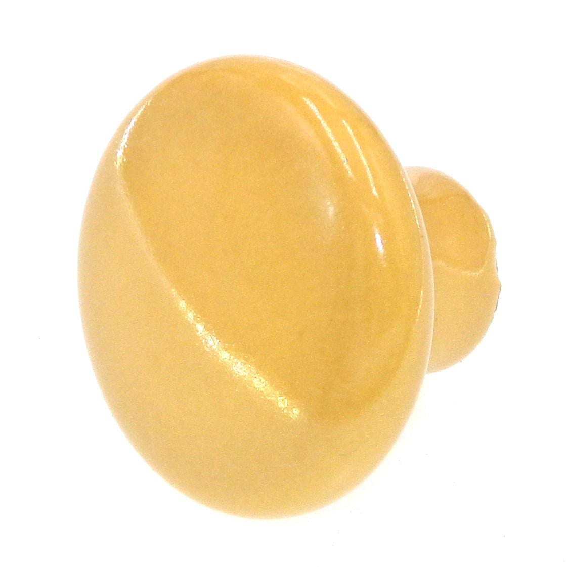 Vintage Amerock Ceramic Yellow 1 1/4" Round Cabinet Knob BP725A-HG