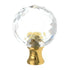 Amerock Traditional Classics Crystal Polished Brass 1 3/16" Round Cabinet Pull Knob BP731CS