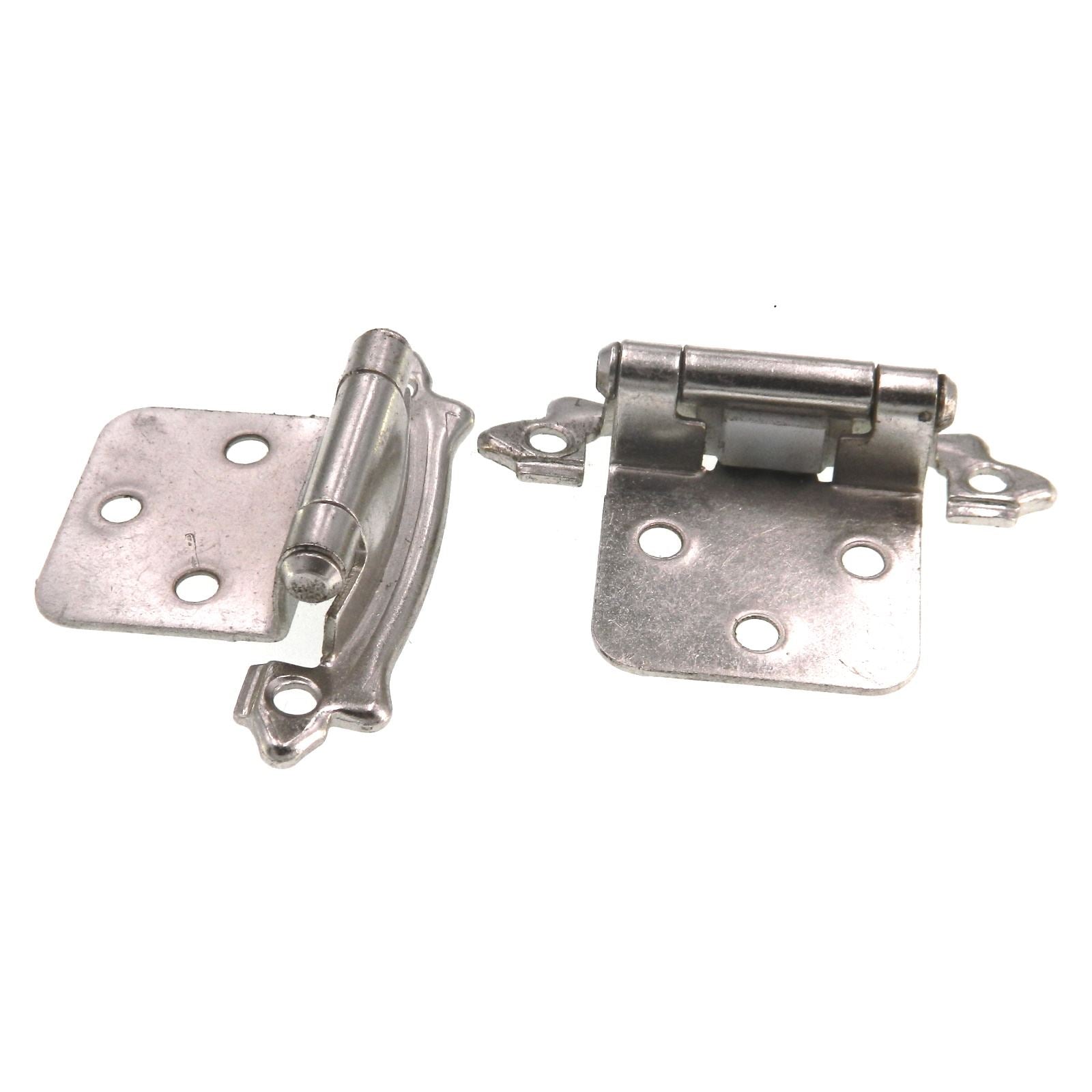 Pair Amerock Satin Nickel Variable Overlay Face Mount Cabinet Hinges BPR7329G10