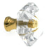 Amerock Traditional Classics Crystal Polished Brass 1 3/16" Hexagon Cabinet Pull Knob BP733CS