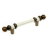 Amerock BP743-CW Antique Brass, White Center 3"cc Cabinet Handle Bar Pulls