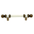 Amerock BP743-CW Antique Brass, White Center 3"cc Cabinet Handle Bar Pulls