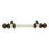 Amerock BP743-CW Antique Brass, White Center 3"cc Cabinet Handle Bar Pulls