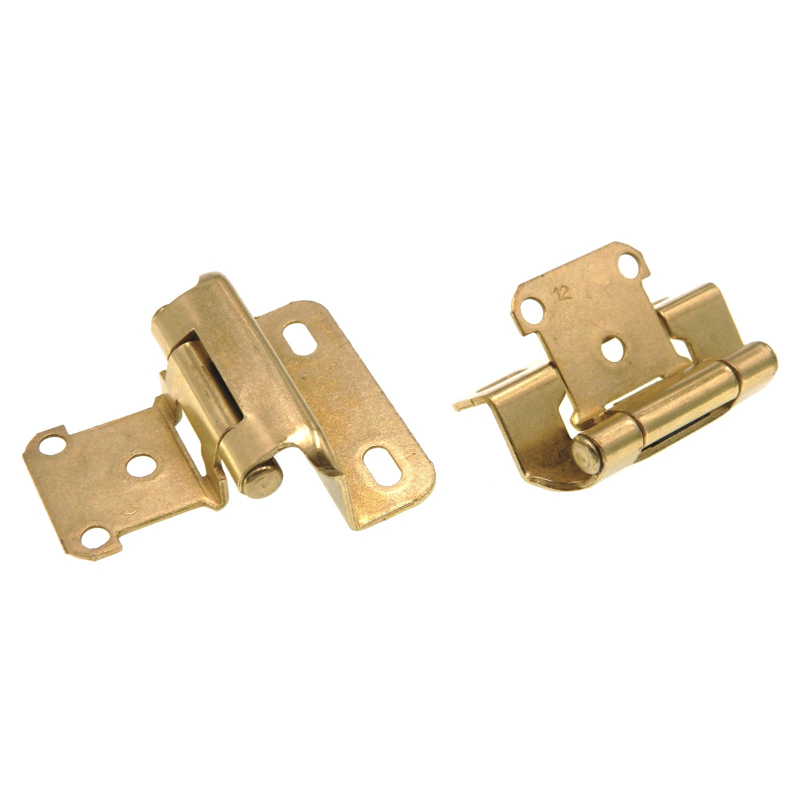 Amerock Polished Brass Partial Wrap Hinges 3/8" Overlay Self-Closing BP7534-3