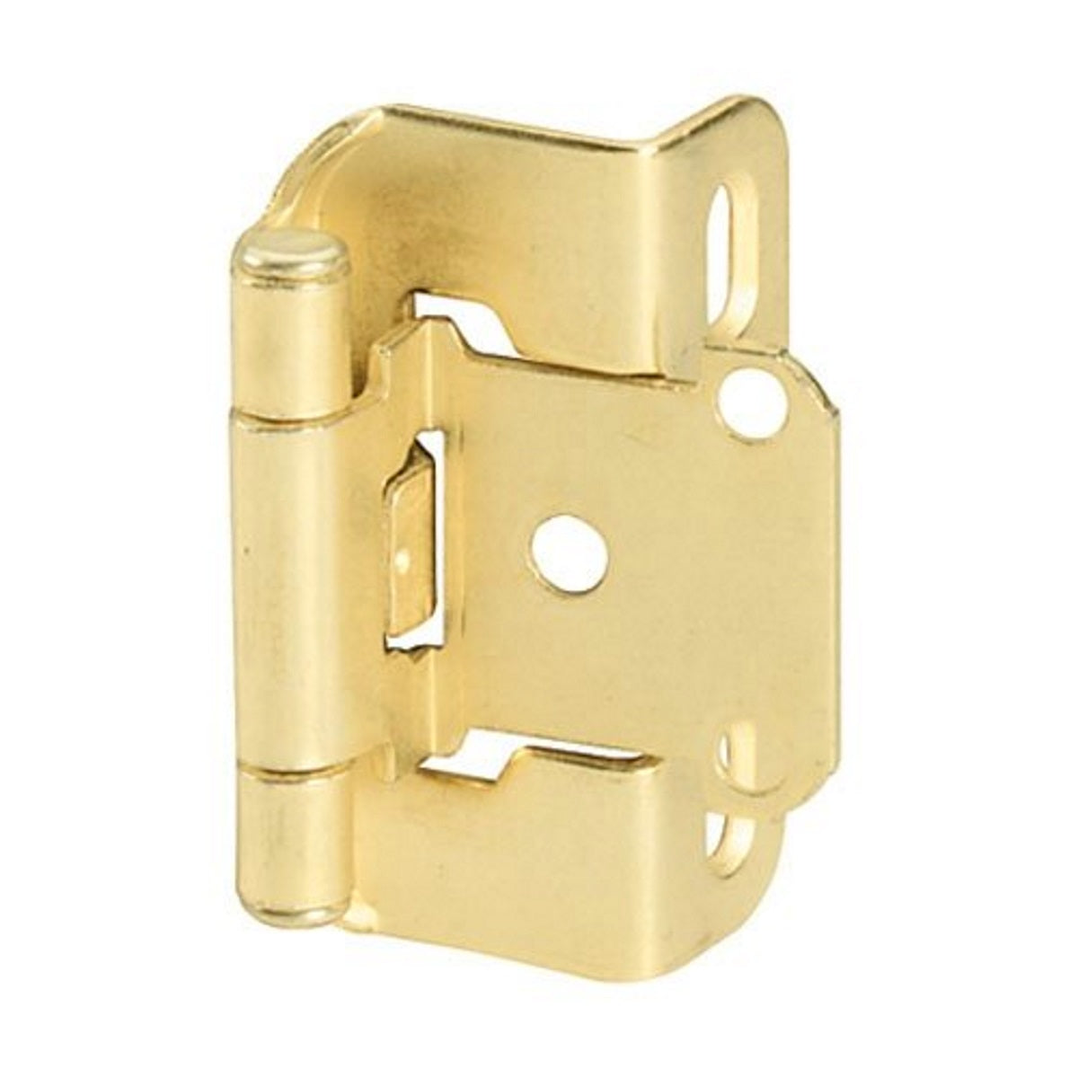 Pair of Amerock BP7550-3 Polished Brass Self-Closing 1/2" Overlay Hinges