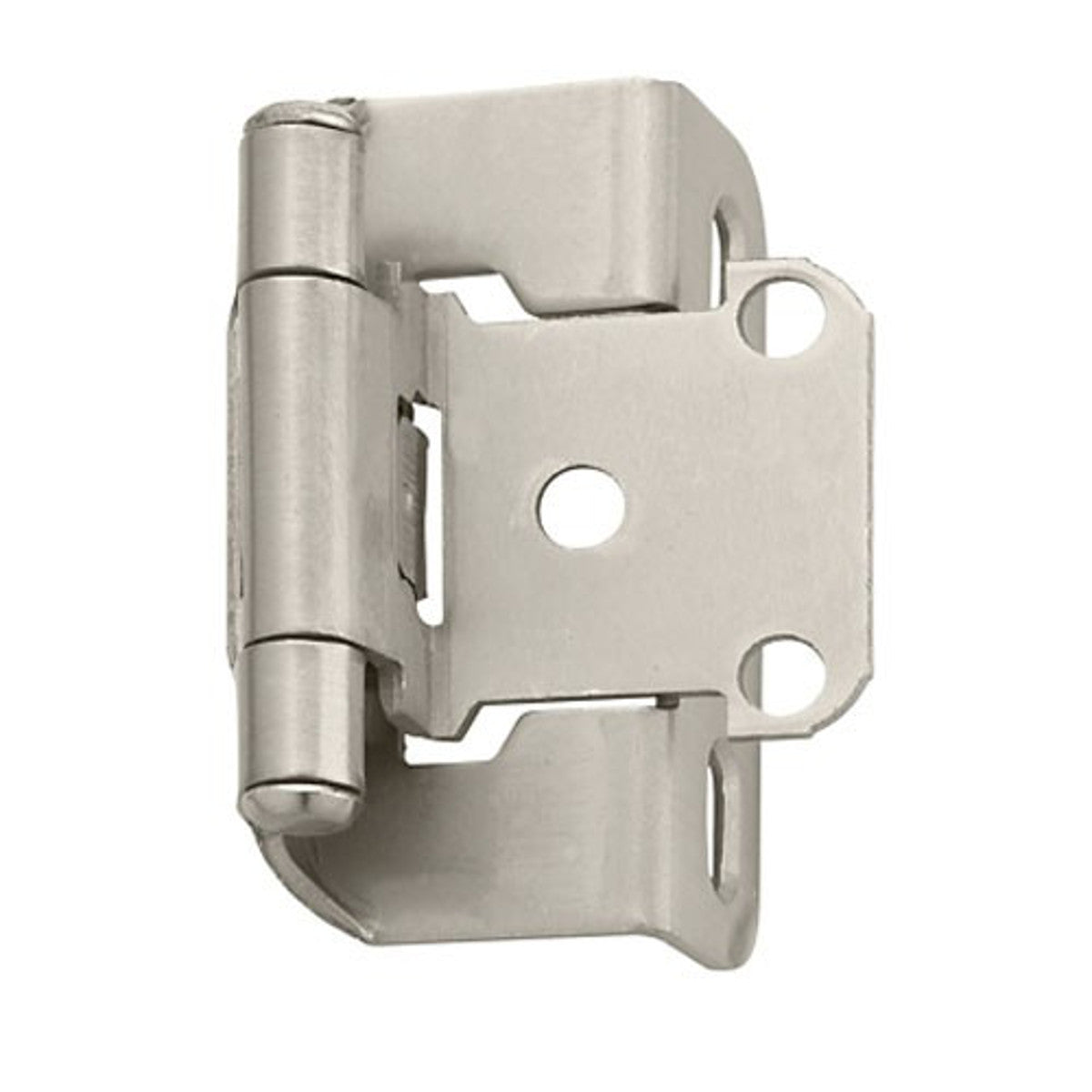 Pair of Amerock Satin Nickel Partial Wrap 1/2" Overlay Cabinet Hinges BP7550-G10