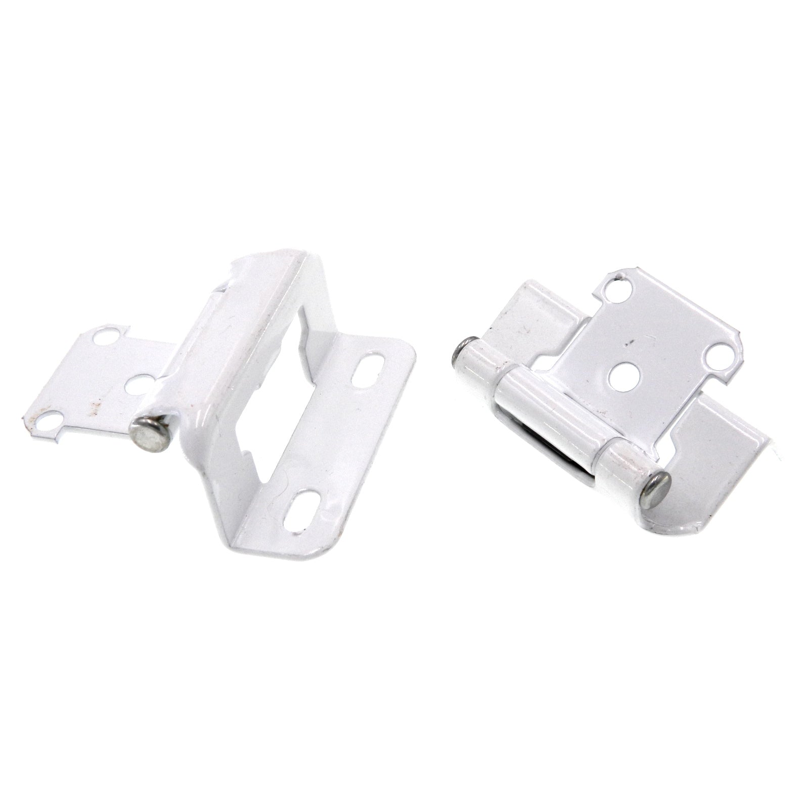 Amerock White Partial Wrap Hinges 1/2" Overlay Self-Closing BP7550-W