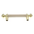 Amerock BP761-3A Polished Brass 3"cc Cabinet Bar Pull Handles with Almond Center