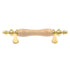 Amerock BP76243-AL3 Polished Brass Allison 3"cc Cabinet Bar Pull Handle with Almond Ceramic Center