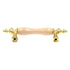 Amerock BP76243-AL3 Polished Brass Allison 3"cc Cabinet Bar Pull Handle with Almond Ceramic Center