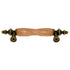 Amerock BP76243-OB Burnished Brass Allison 3"cc Cabinet Bar Pull Handle with Oak Center