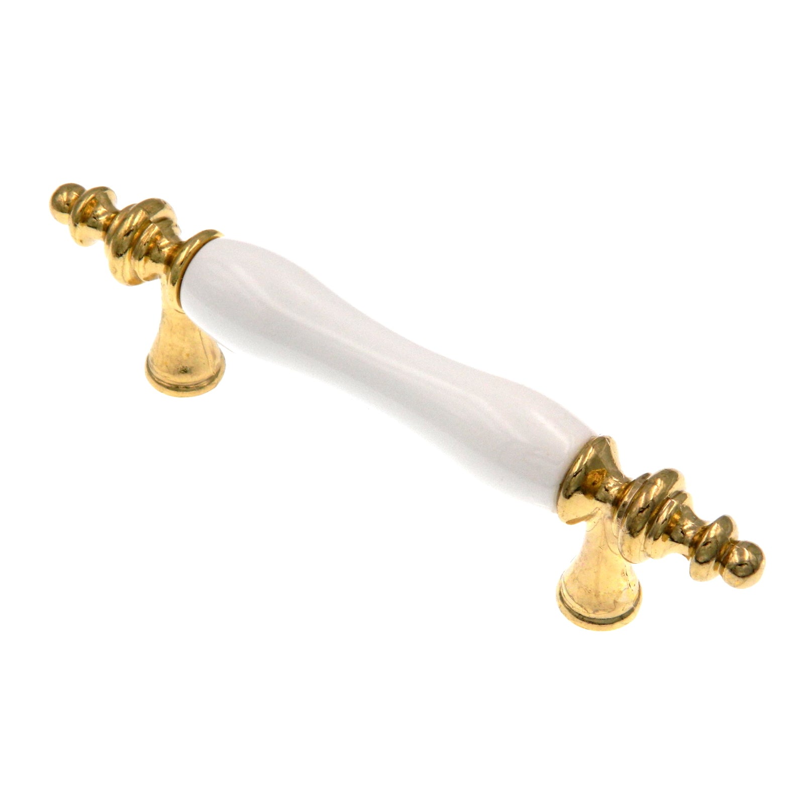 5 Pack Amerock 3"cc Polished Brass Cabinet Porcelain Bar Pull Handle Ceramic Center BP76243-W3