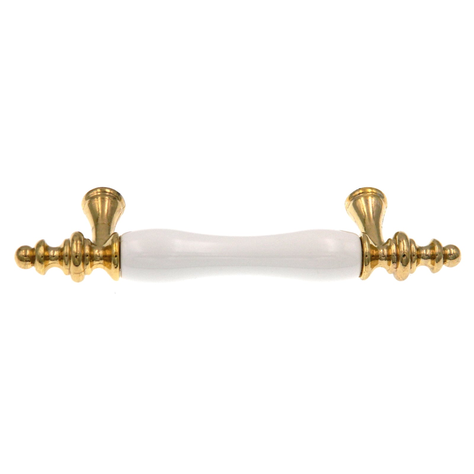 Amerock 3"cc Polished Brass Cabinet Porcelain Bar Pull Handle Ceramic Center BP76243-W3