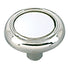 Amerock BP76244-26W Polished Chrome 1 1/4" Cabinet Knob with White Center