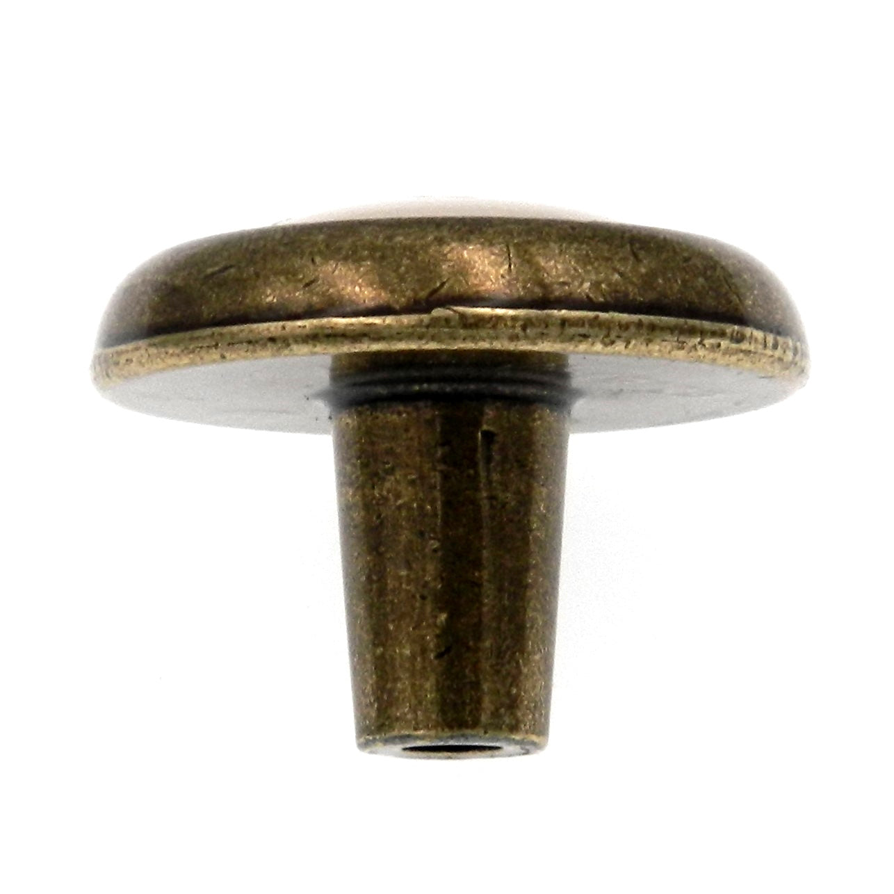 Amerock Allison Antique Brass Light Almond Center 1 1/4" Cabinet Knob BP76244-AB