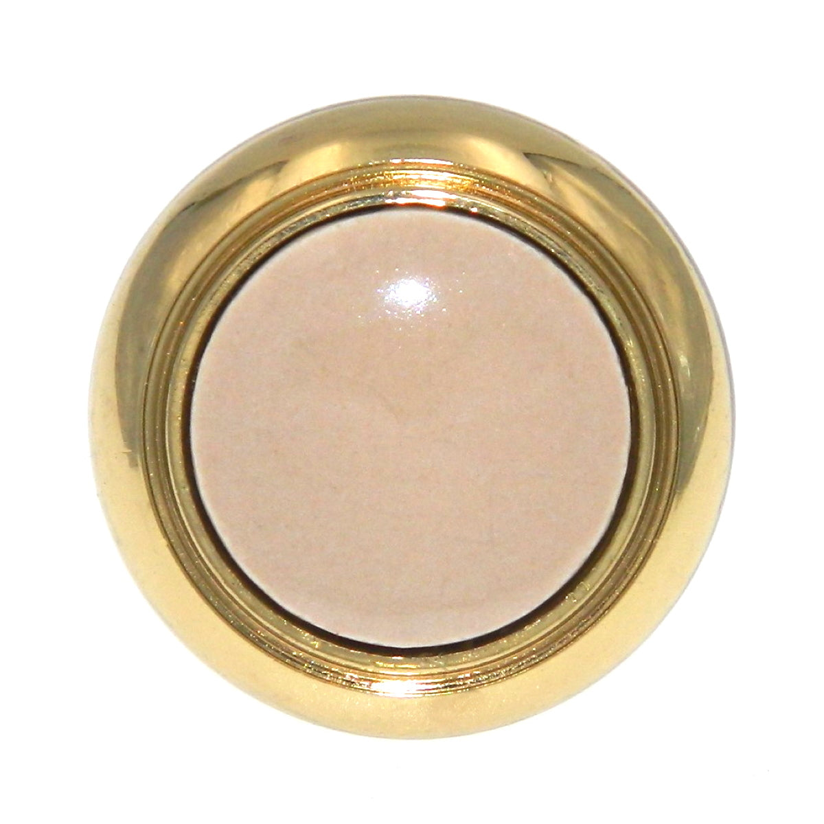 Amerock BP76244-AL3 Polished Brass 1 1/4" Cabinet Knob with Almond Center