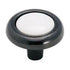 Amerock BP76244-BNW Black Nickel 1 1/4" Cabinet Knob with White Ceramic Center