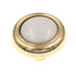 Amerock Hardware BP76244-W3 Bright Brass Cabinet Knob w/White Ceramic Center