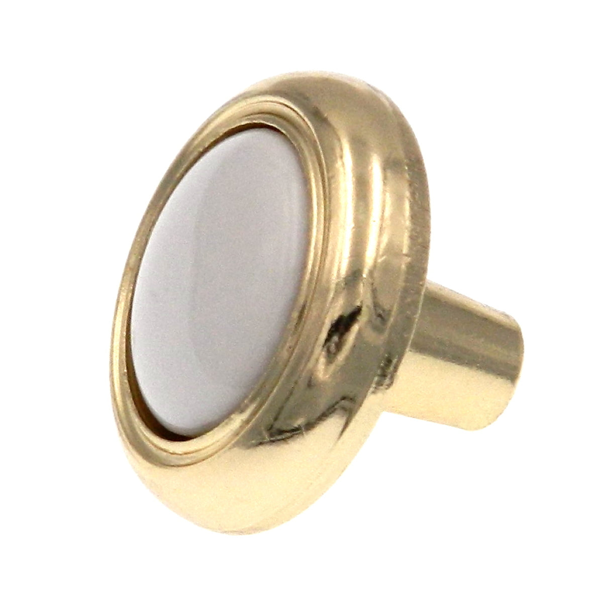 10 Pack Amerock BP76244-W3 Bright Brass Cabinet Knob w/White Ceramic Center