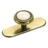 Amerock BP76248-BB Burnished Brass 3" Cabinet Knob Pull Backplate