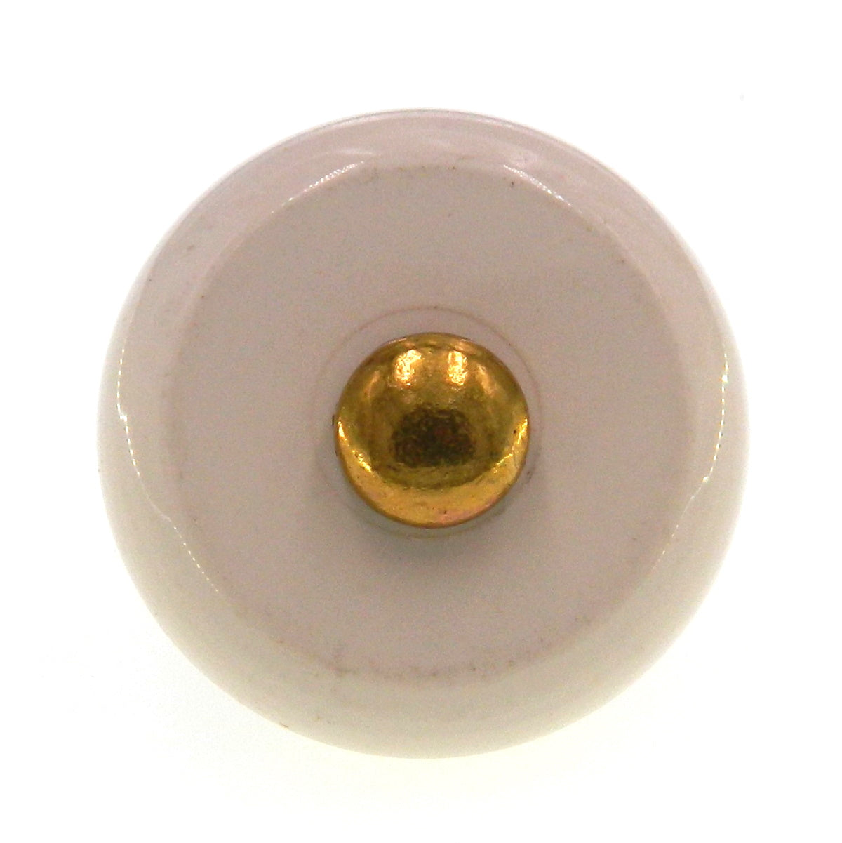 Amerock Royal Polished Brass, Almond Center 1 3/16" Cabinet Knob BP76268-AL3