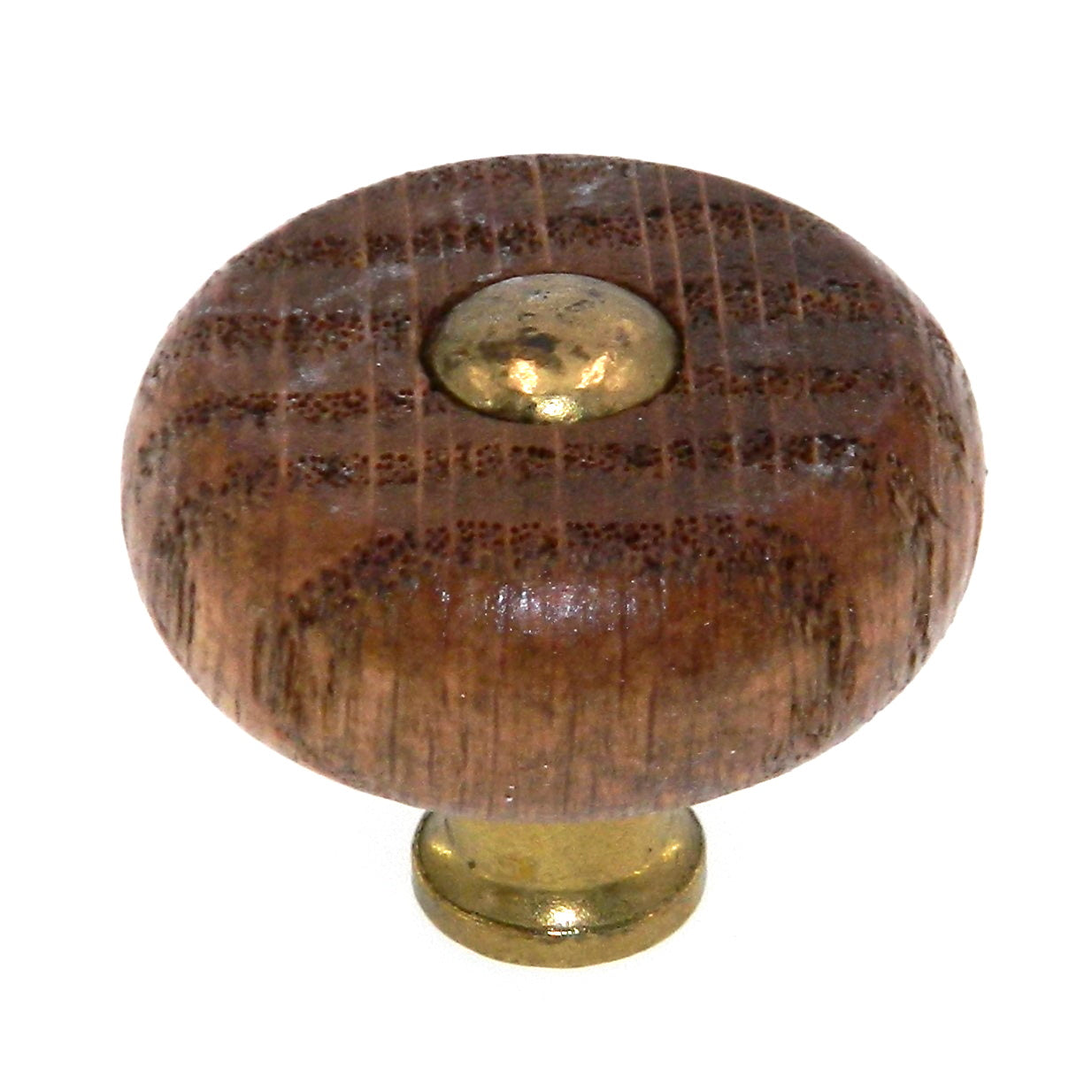 Amerock Royal Burnished Brass, Oak Center 1 3/16" Cabinet Knob Pull BP76268-OB