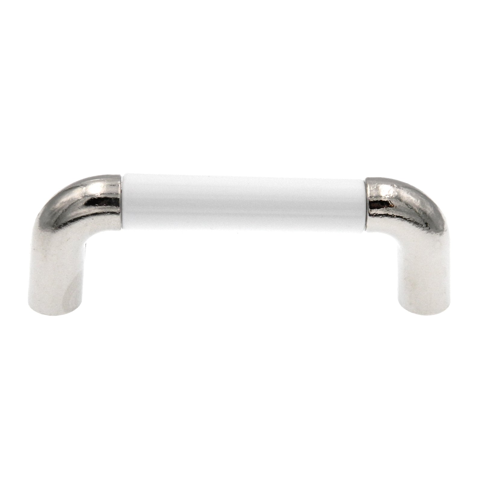 Amerock BP76269-WHEBWH14 Polished Chrome 3"cc Cabinet Wire Pull with White Center