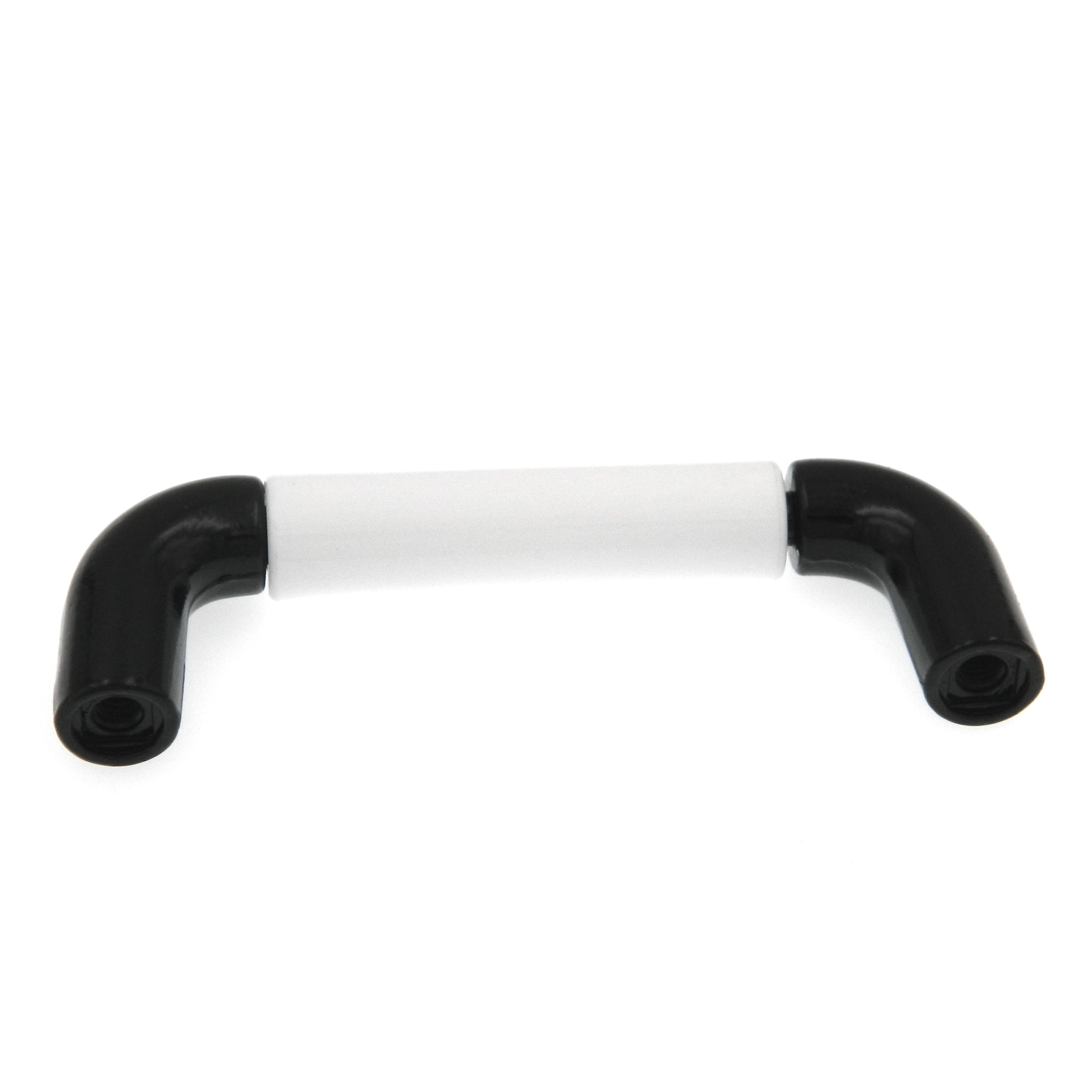 Amerock BP76269-WHEB Black 3"cc Cabinet Wire Pull with White Center