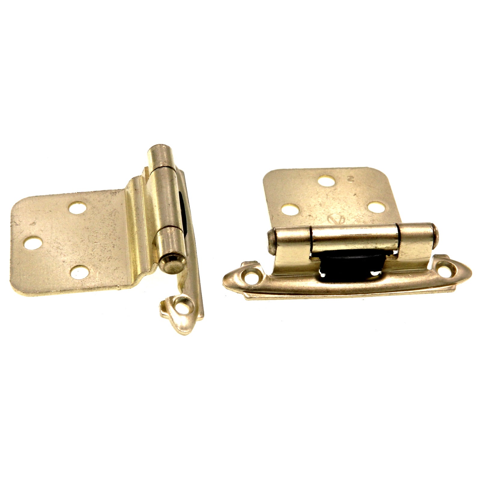 Pair of Amerock Polished Brass Reverse Bevel Hinges Self-Closing BP7630-3