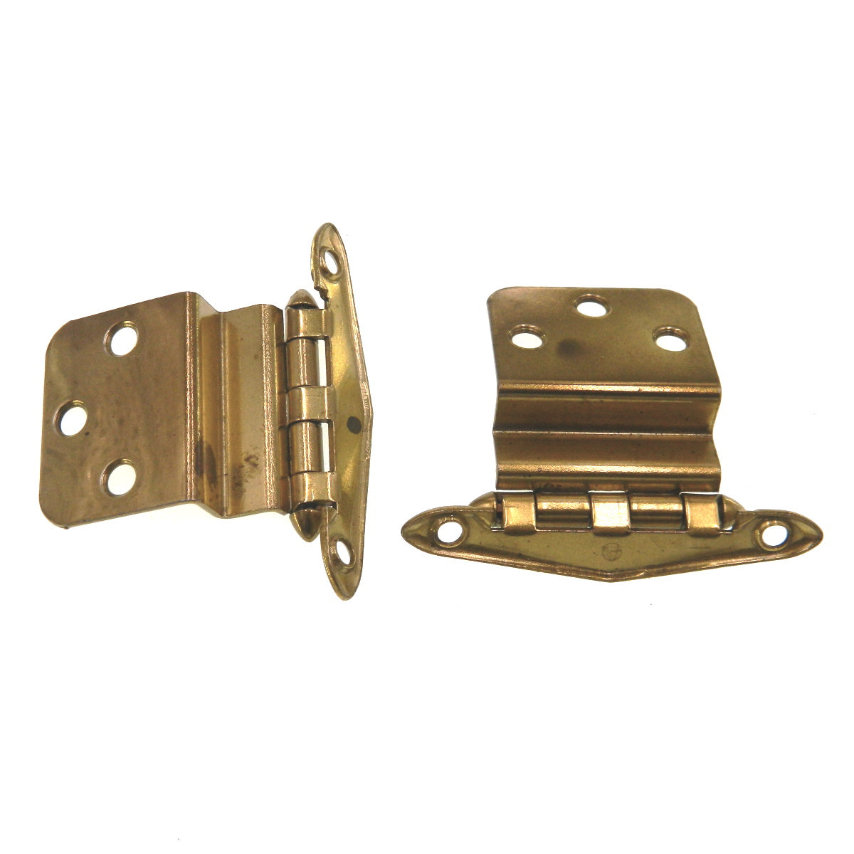 Pair of Amerock Polished Brass 3/8" Inset Hinges Non Self-Closing BP7675-3