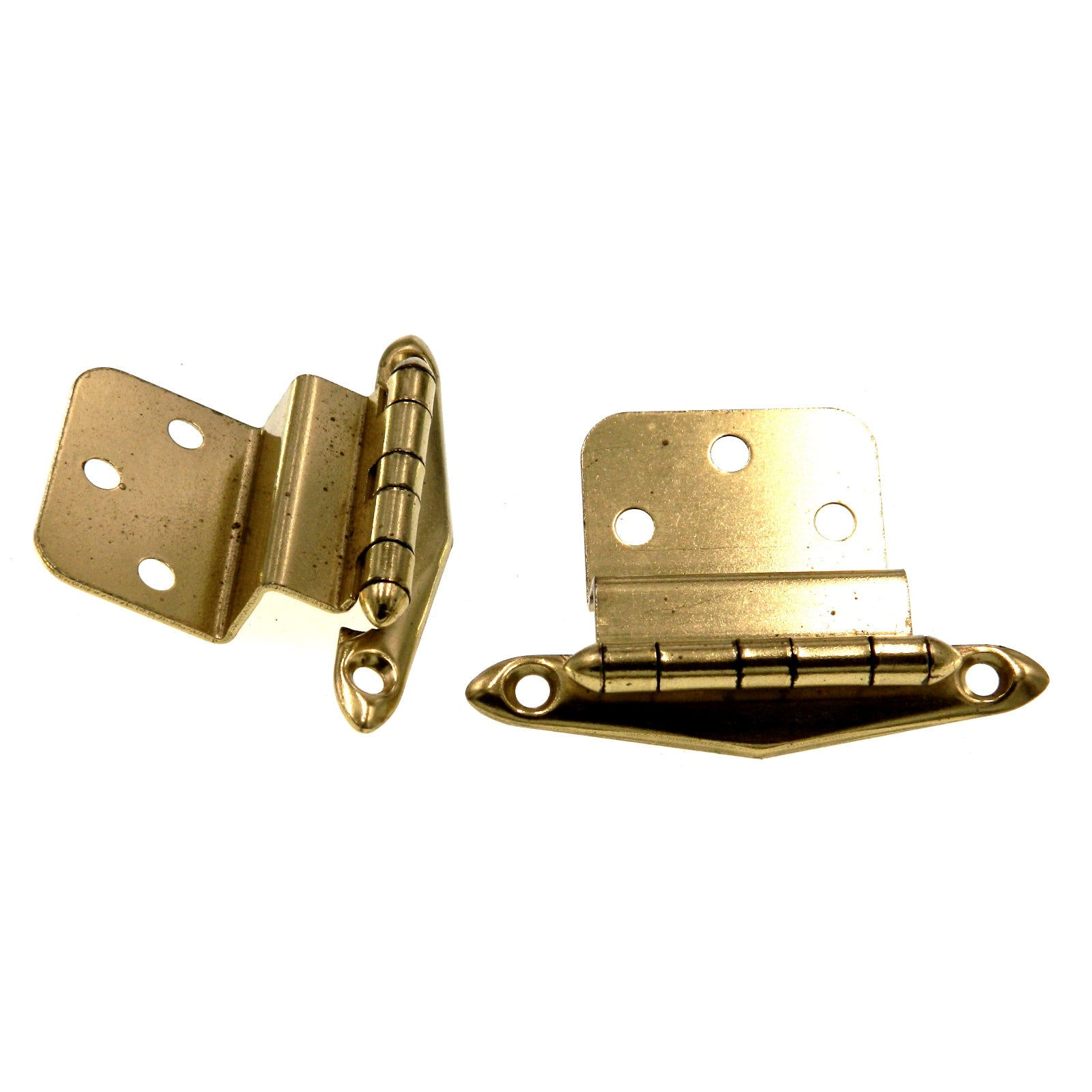 Pair of Amerock Polished Brass 1/2" Inset Hinges Non Self-Closing BP7677-3