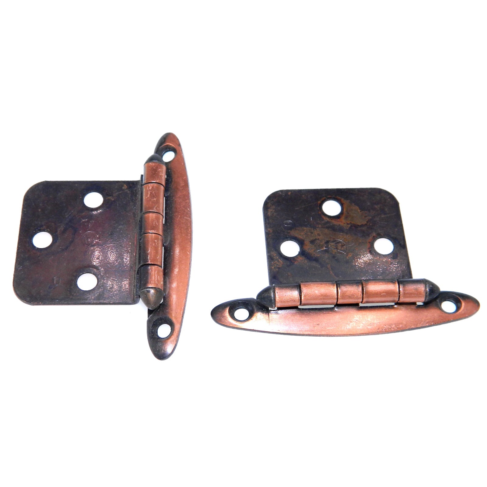 Pair Amerock Antique Copper Variable Overlay Hinges Non Self-Closing BP7678-E