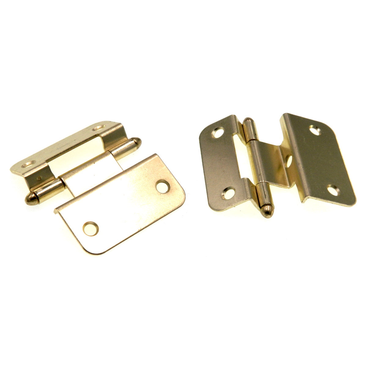 Amerock Polished Brass Partial Wrap Hinges 3/8" Inset Bullet Tip BP7697-3