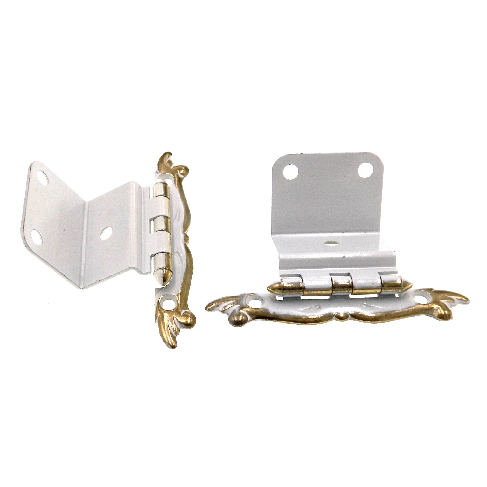 Pair of Amerock Ivory Gold Gold Full Inset Hinges For 3/4" Flush Doors BP7765-BW