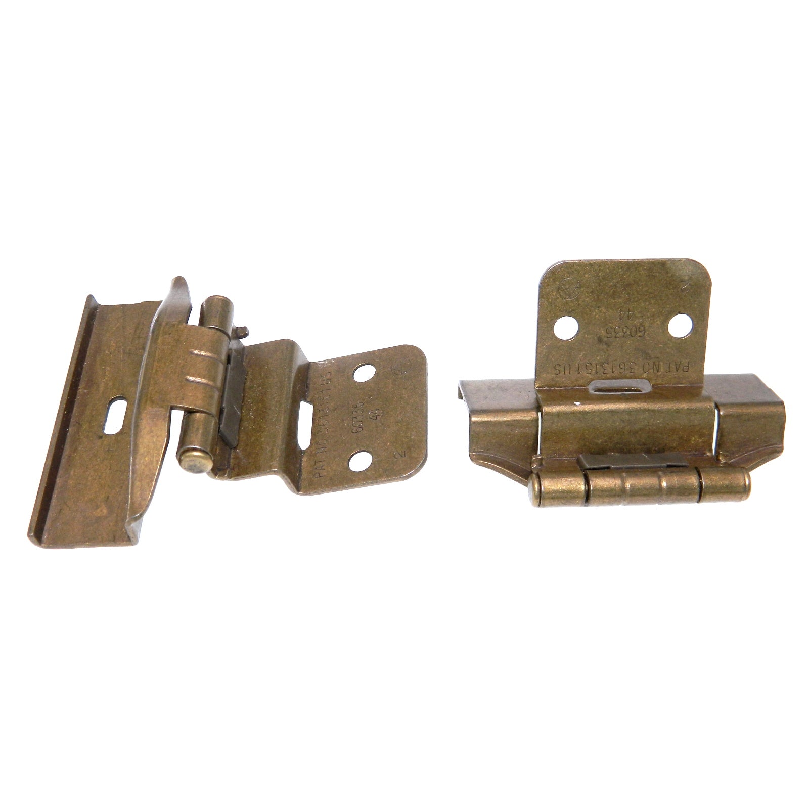 Amerock Burnished Brass Full Wrap Hinges 3/8" Inset Self-Closing BP79278T-BB