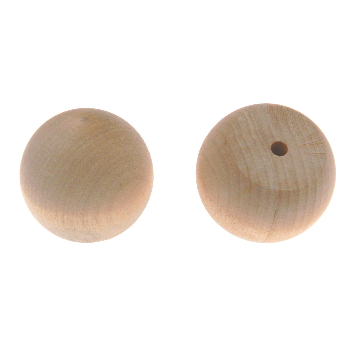 Amerock Pair (2 Pack) Birch Wood 1 1/2" Round Ball Cabinet Knob BP815-WD