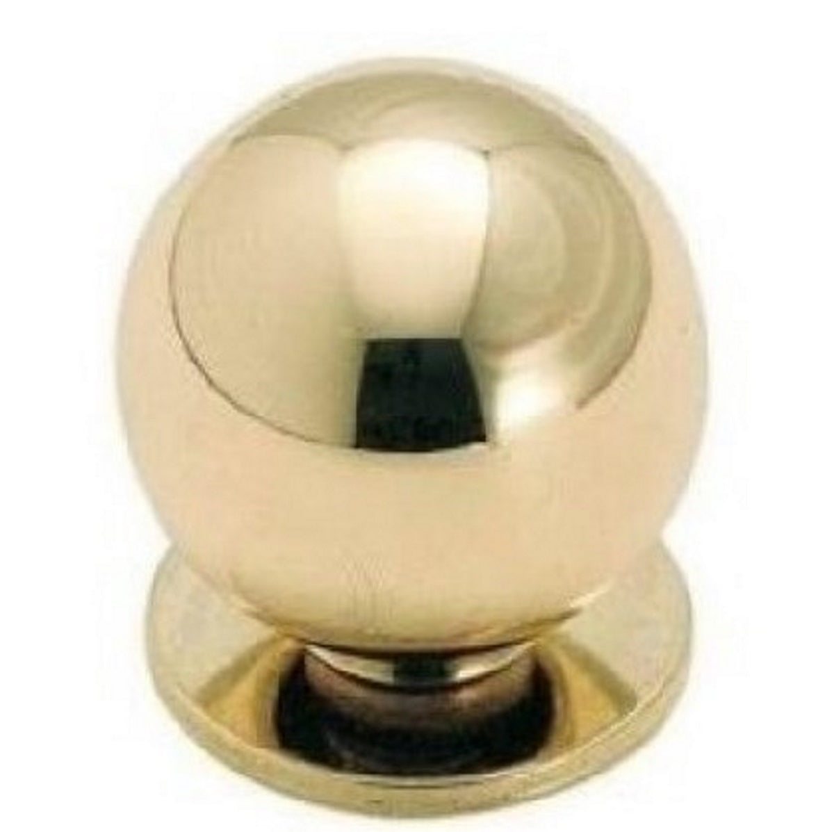 Amerock Legacy 1 1/8" Polished Brass Solid Brass Round Cabinet Knob Pull BP830C-3