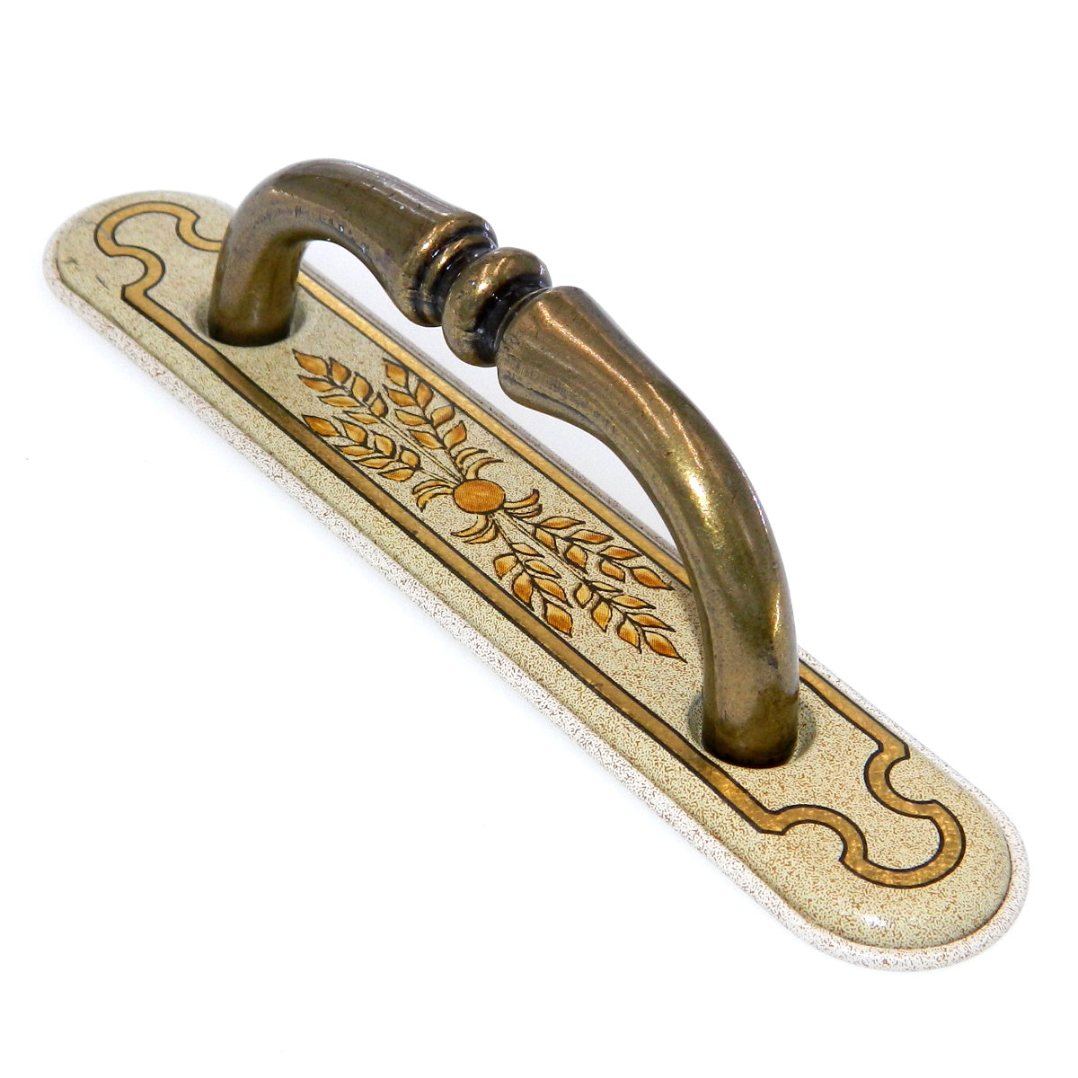 Amerock Classics Burnished Brass 3" Ctr Cabinet Handle with Backplate BP832DC-AM