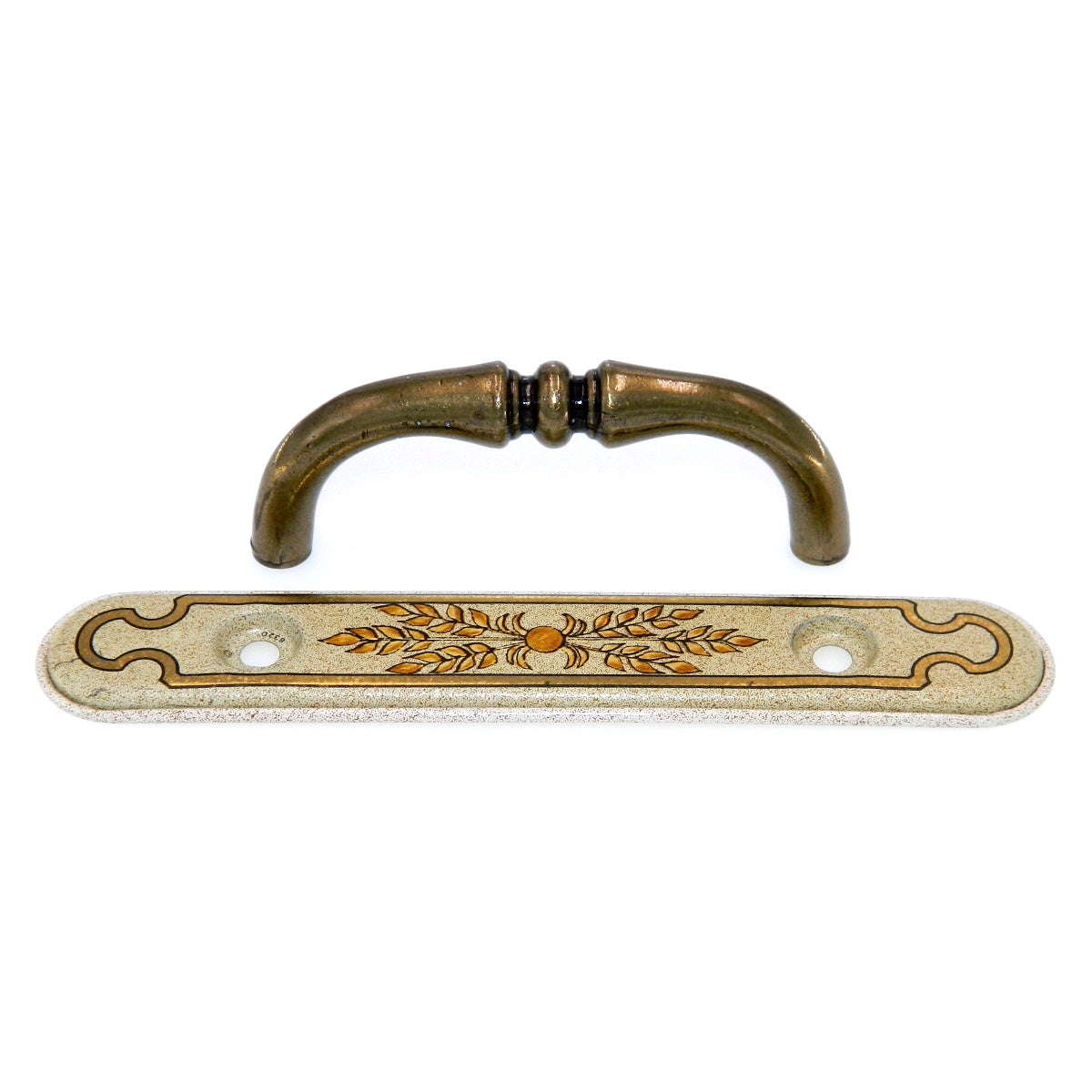 Amerock Classics Burnished Brass 3" Ctr Cabinet Handle with Backplate BP832DC-AM