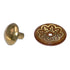 Amerock Classics 1 1/4" Brass Cabinet Knob with Decorative Backplate BP833DC-BR