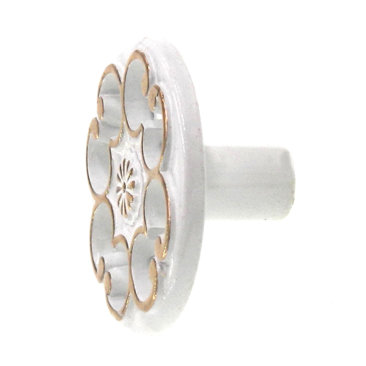 Amerock Vanity Fair 1 1/4" Ceramoid White Round Cabinet Knob Pull BP8400-C1