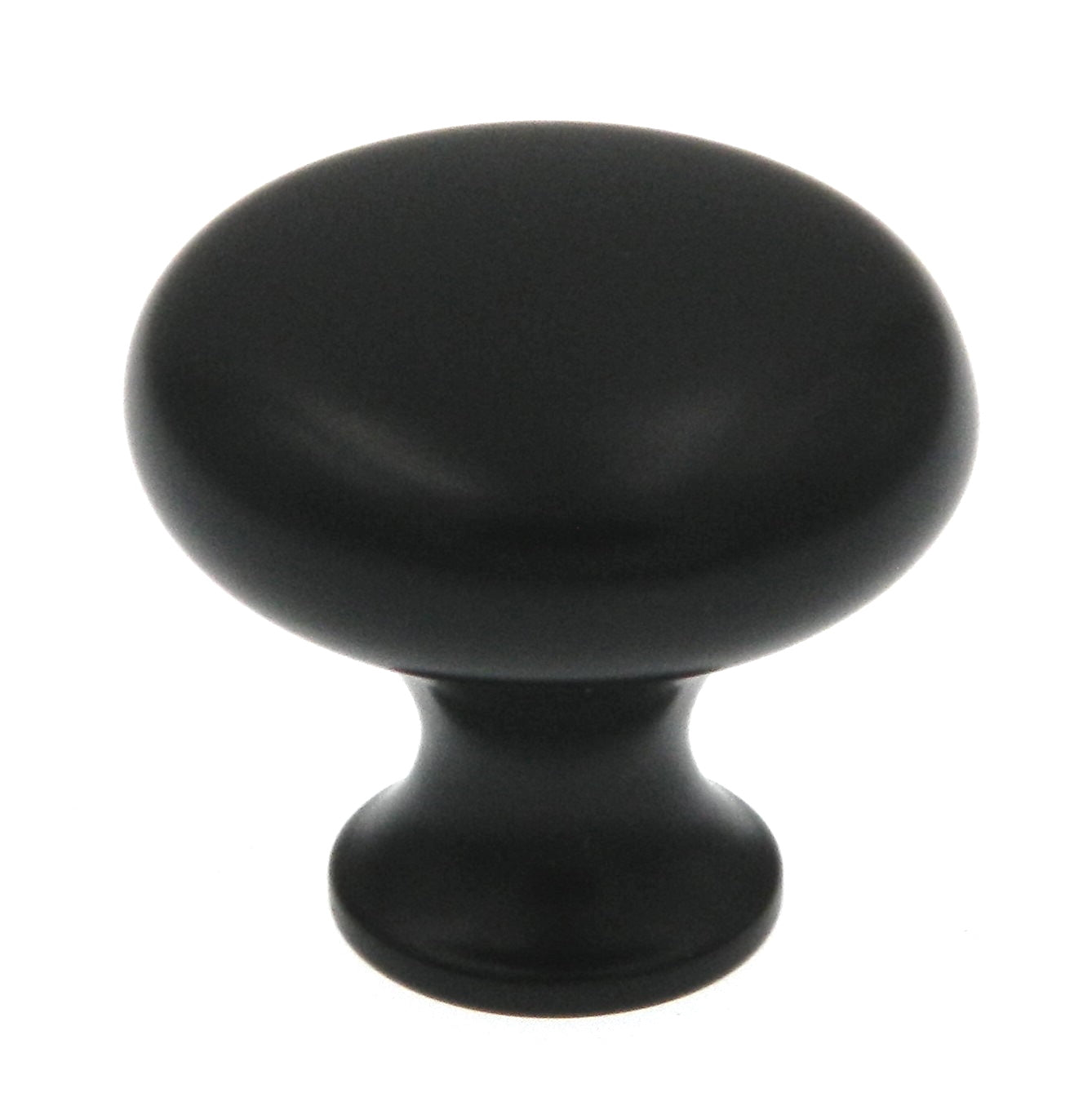 Amerock Anniversary Matte Black 1 1/8" Mushroom Cabinet Pull Knob BP853MB