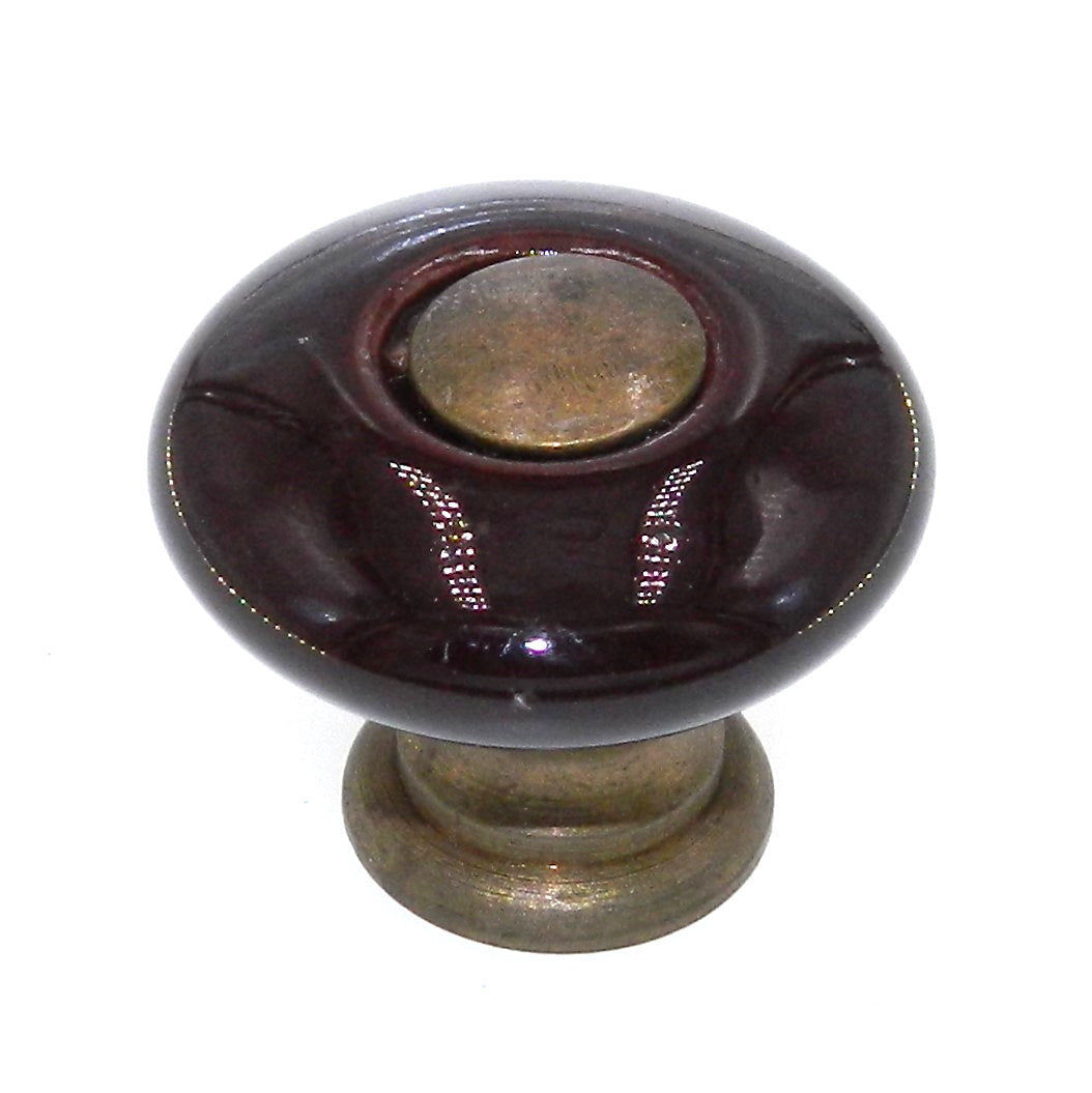 Amerock Furniture Trim Brown Brass 1" Round Cabinet Knob Pull BP856-BR