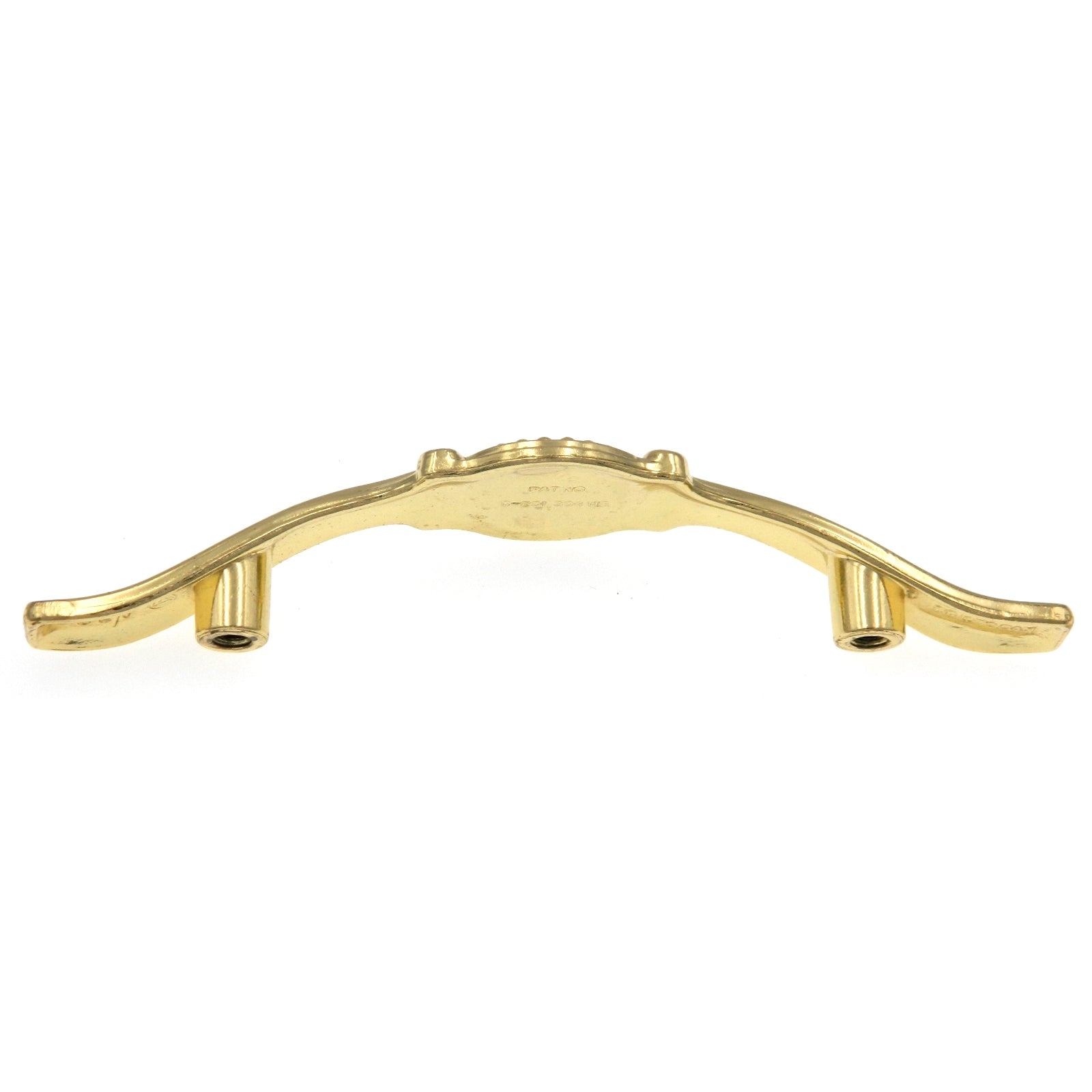 Amerock Classics Polished Brass 3" Ctr Arch Cabinet Pull White Center BP861-3