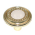 Amerock Traditional Classics 1 1/4" Polished Brass Round Beaded Cabinet Porcelain Knob BP862-3